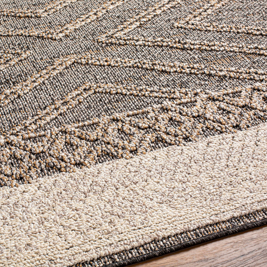 Hauteloom Areli SSSBARELIA2 Black Machine Made Polypropylene Rug