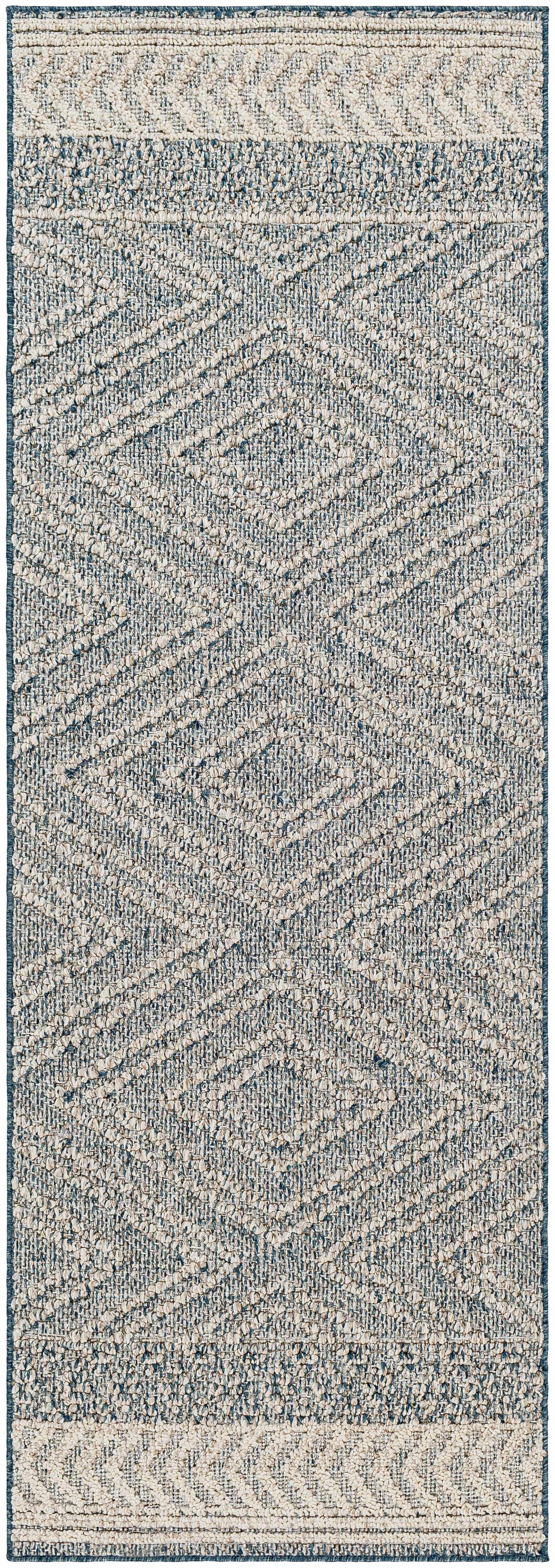 Hauteloom Areli SSSBARELIA3 Blue Machine Made Polypropylene Rug