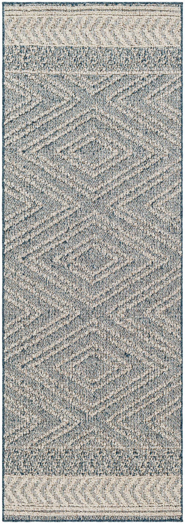 Hauteloom Areli SSSBARELIA3 Blue Machine Made Polypropylene Rug