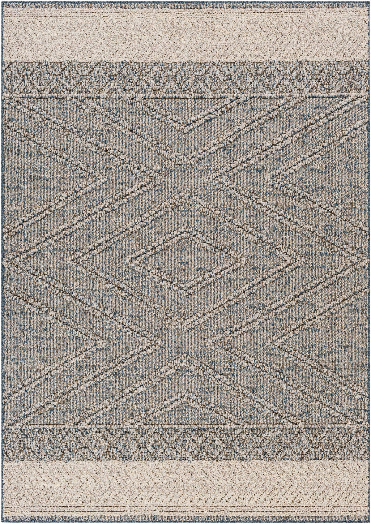 Hauteloom Areli SSSBARELIA3 Blue Machine Made Polypropylene Rug
