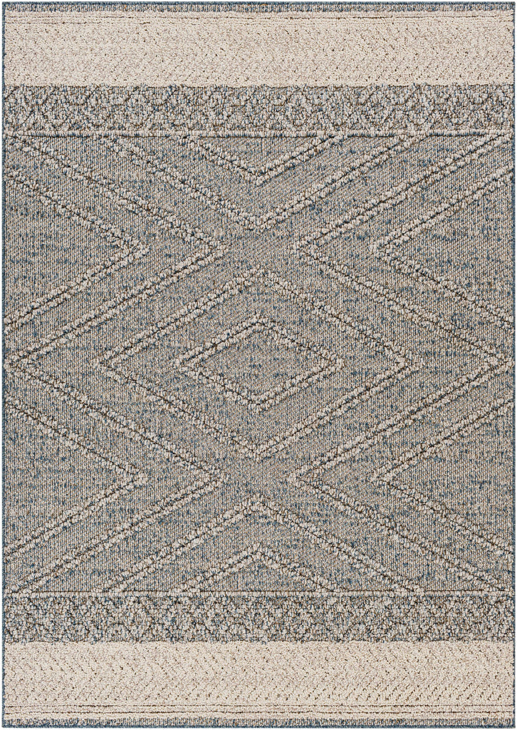 Hauteloom Areli SSSBARELIA3 Blue Machine Made Polypropylene Rug
