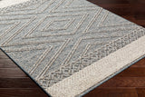 Hauteloom Areli SSSBARELIA3 Blue Machine Made Polypropylene Rug