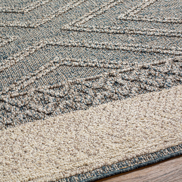 Hauteloom Areli SSSBARELIA3 Blue Machine Made Polypropylene Rug