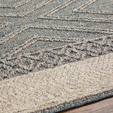 Hauteloom Areli SSSBARELIA3 Blue Machine Made Polypropylene Rug
