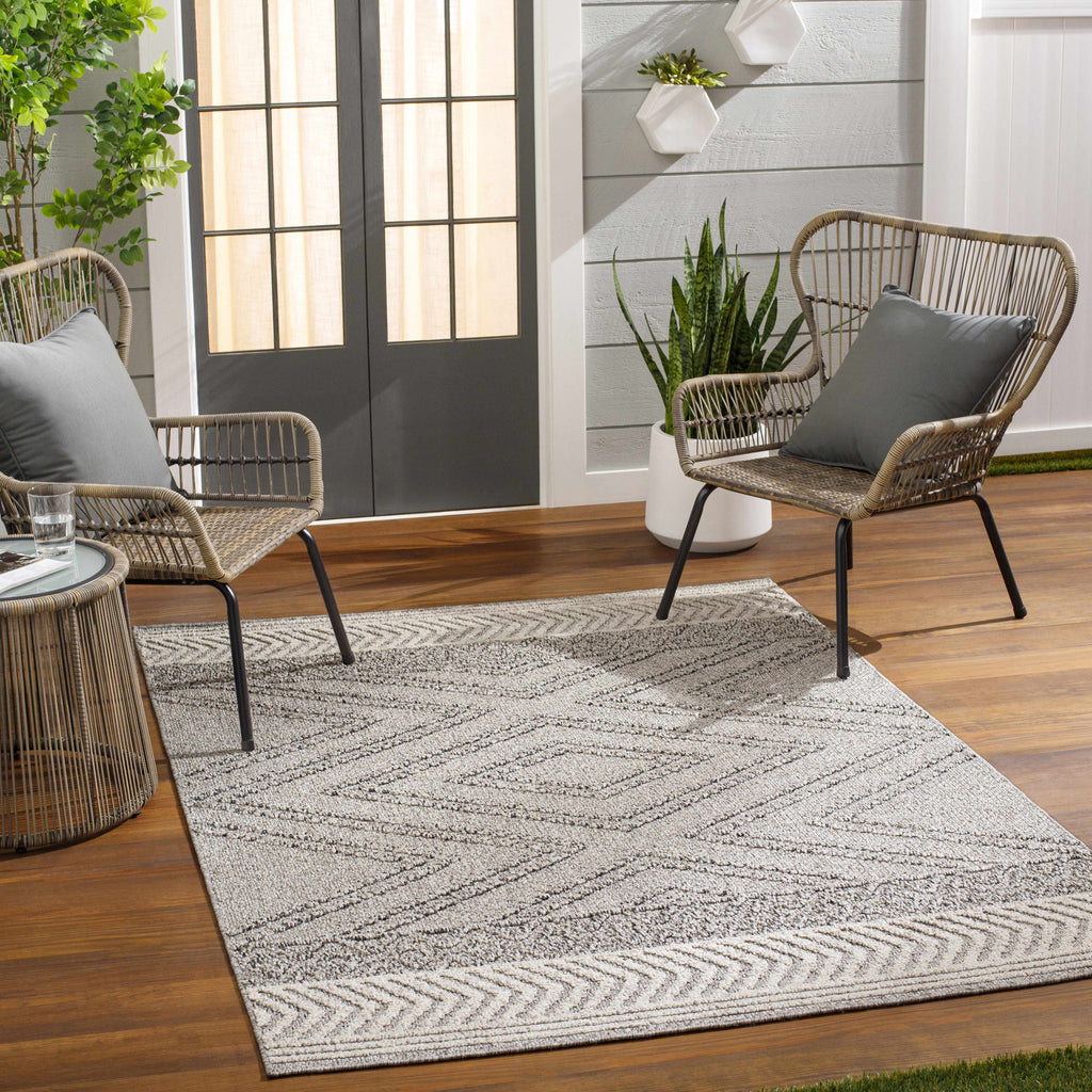Hauteloom Areli SSSBARELIA4 Taupe Machine Made Polypropylene Rug