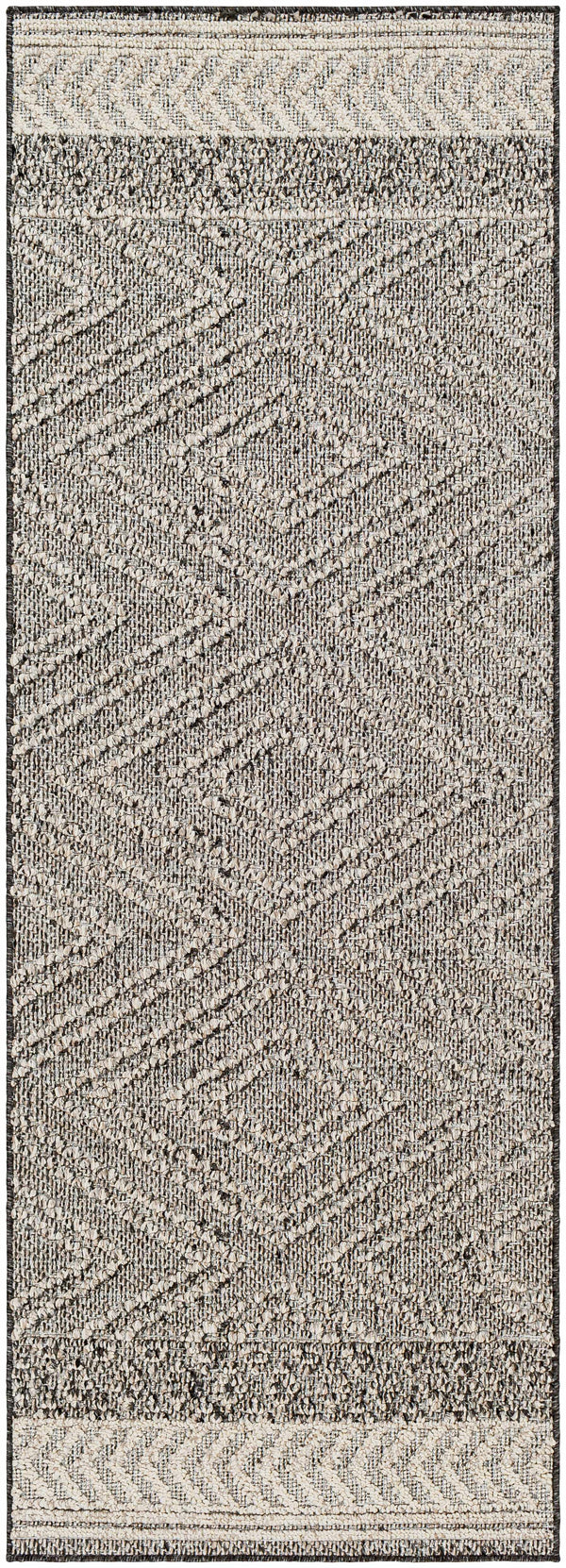 Hauteloom Areli SSSBARELIA5 Black Machine Made Polypropylene Rug