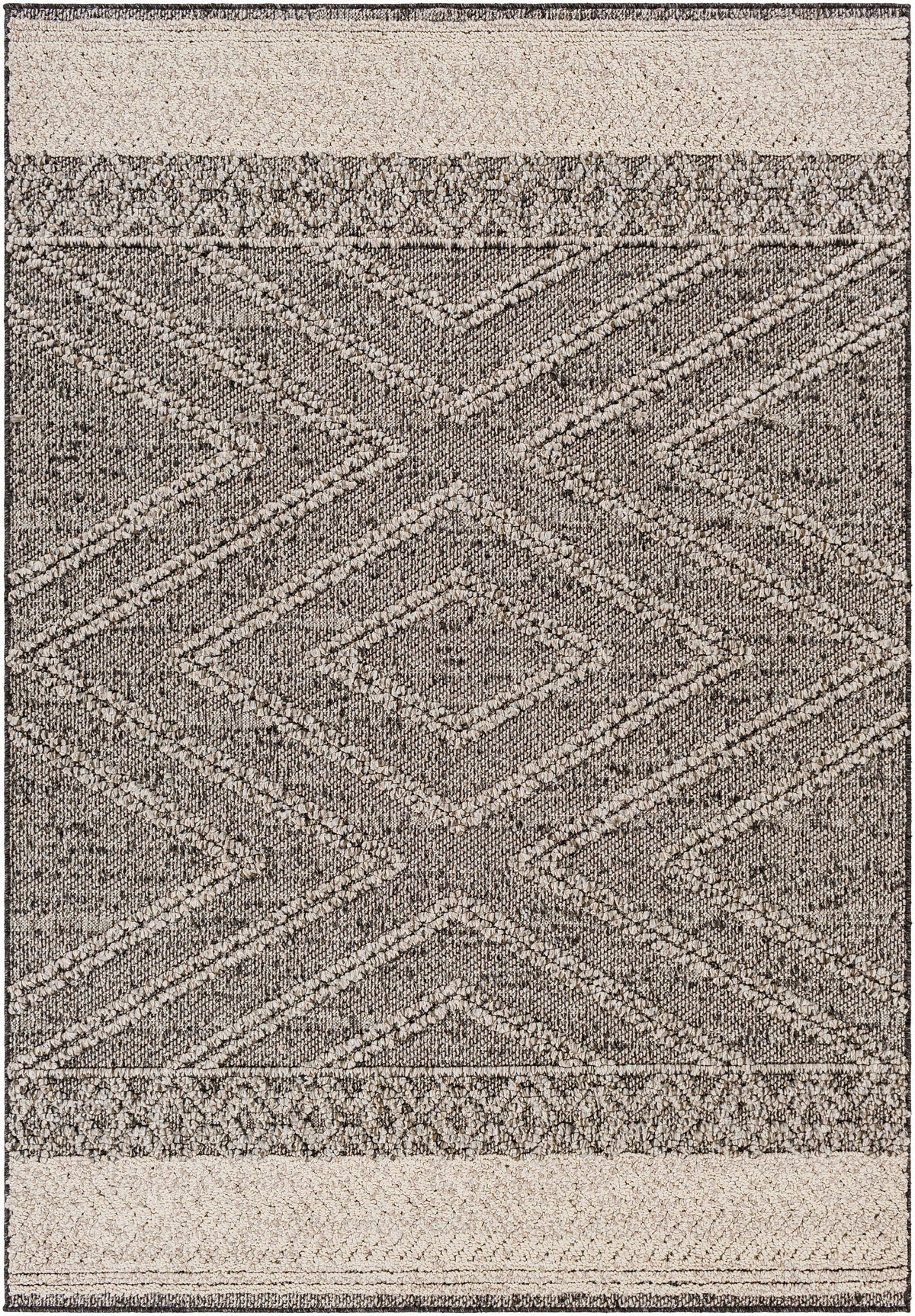 Hauteloom Areli SSSBARELIA5 Black Machine Made Polypropylene Rug