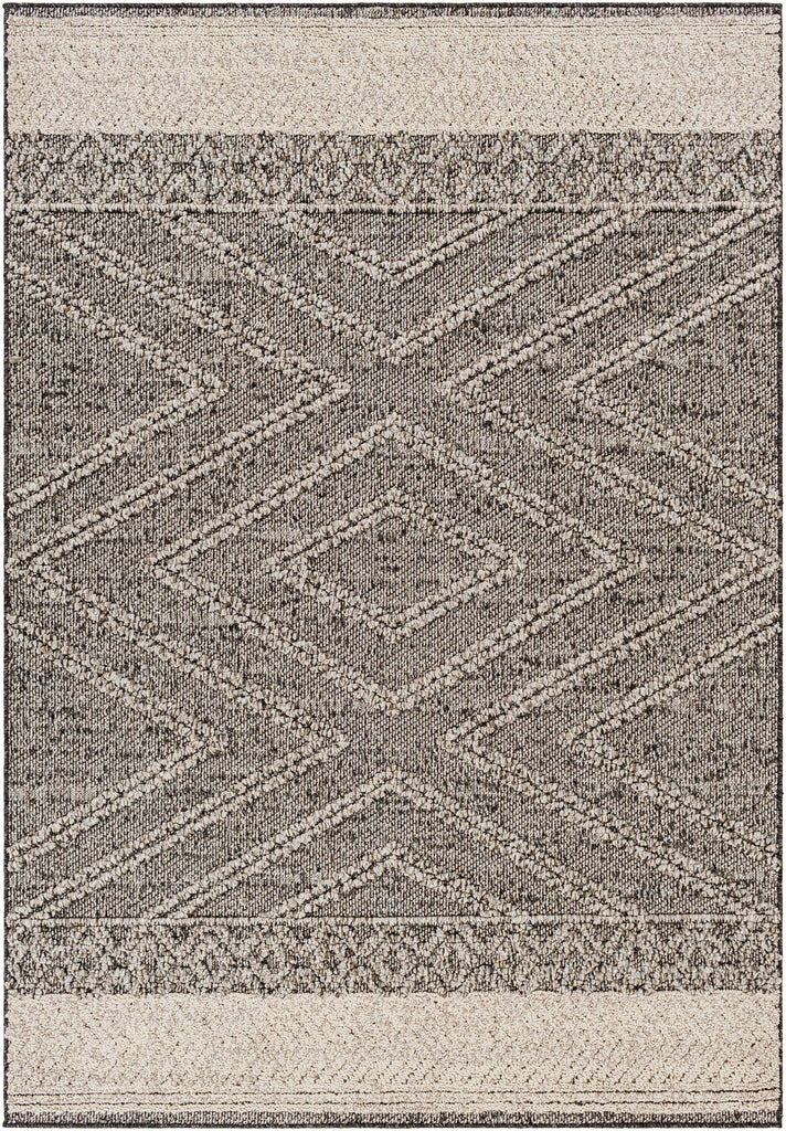 Hauteloom Areli SSSBARELIA5 Black Machine Made Polypropylene Rug