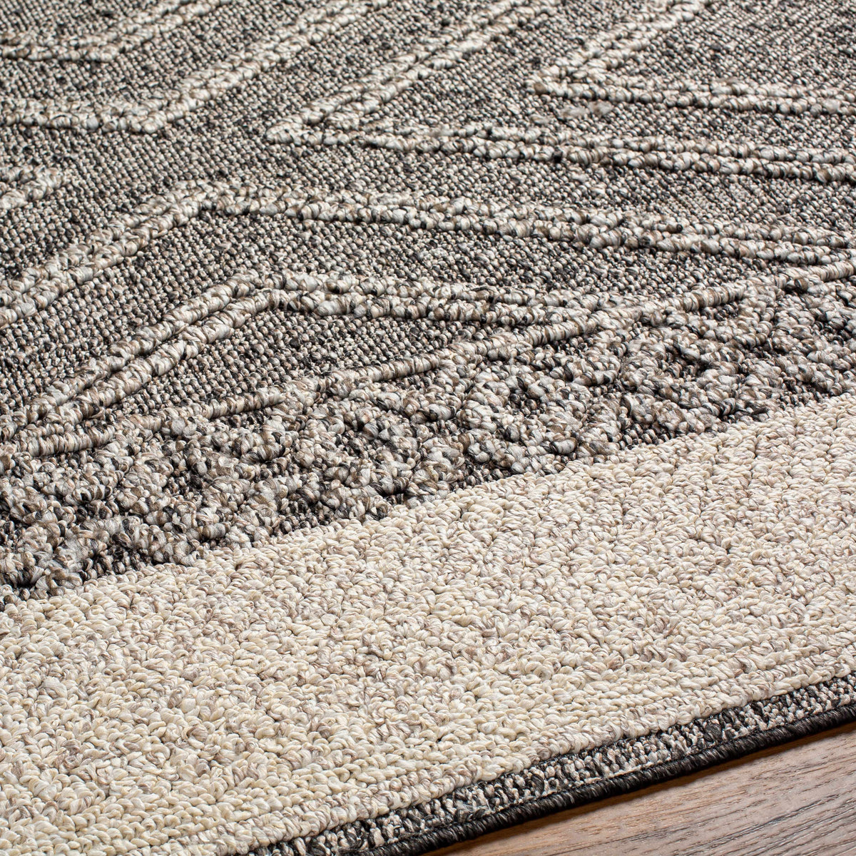 Hauteloom Areli SSSBARELIA5 Black Machine Made Polypropylene Rug