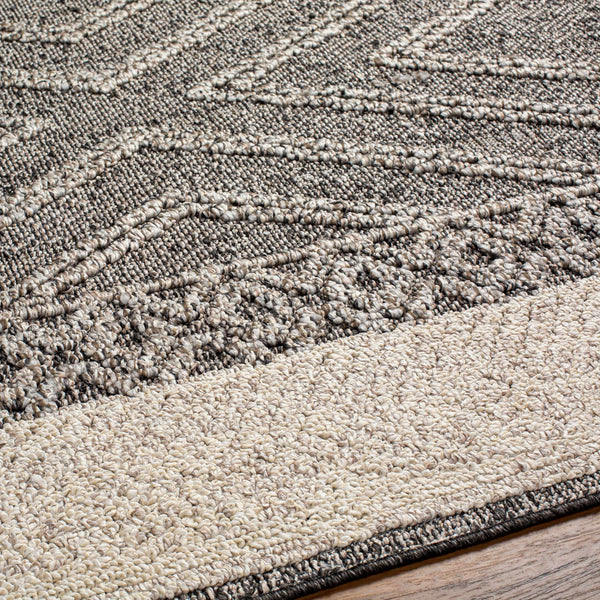 Hauteloom Areli SSSBARELIA5 Black Machine Made Polypropylene Rug