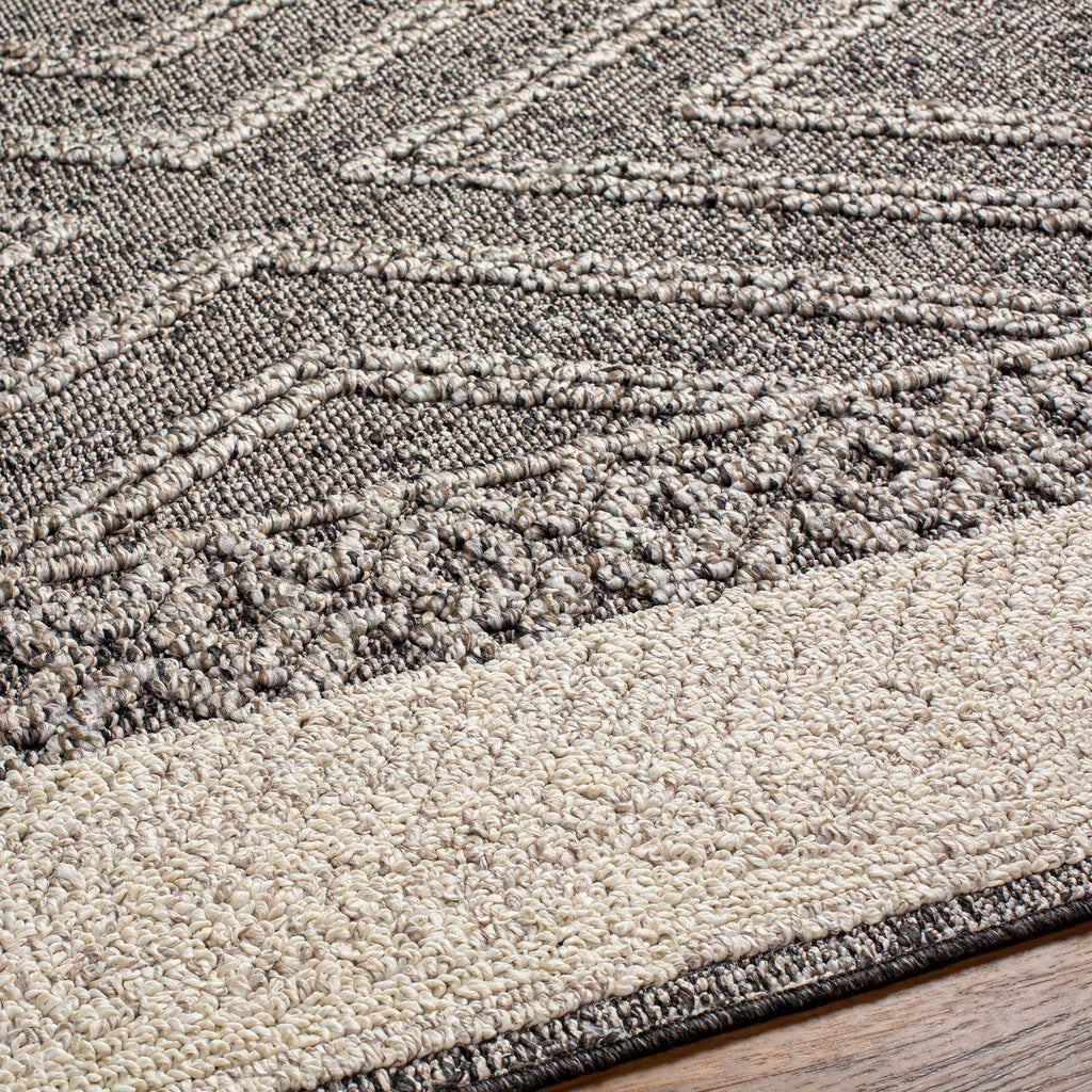 Hauteloom Areli SSSBARELIA5 Black Machine Made Polypropylene Rug