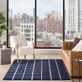 nourison west end ave wte01 navy ivory rug