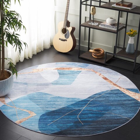 Safavieh Clearance Santa Monica STM836M Blue Rug