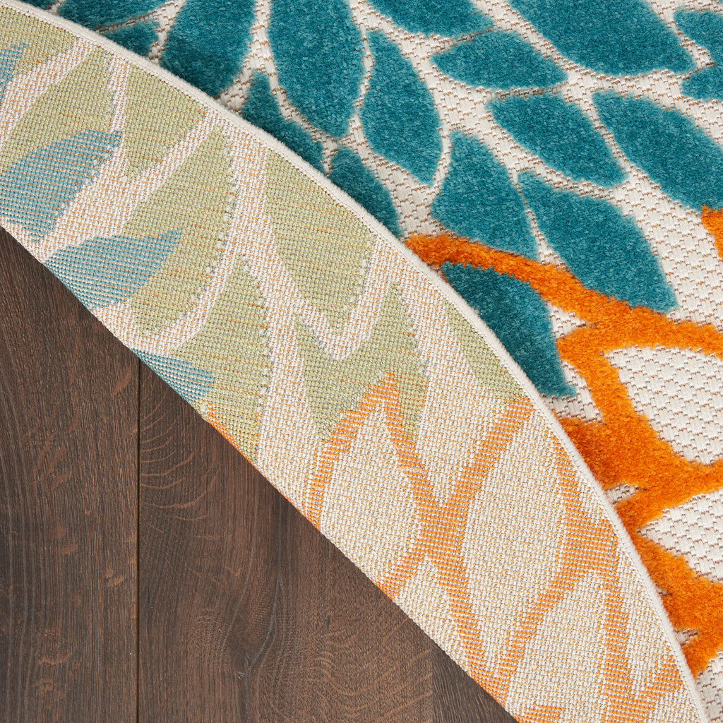 nourison aloha alh05 turquoise multicolor rug