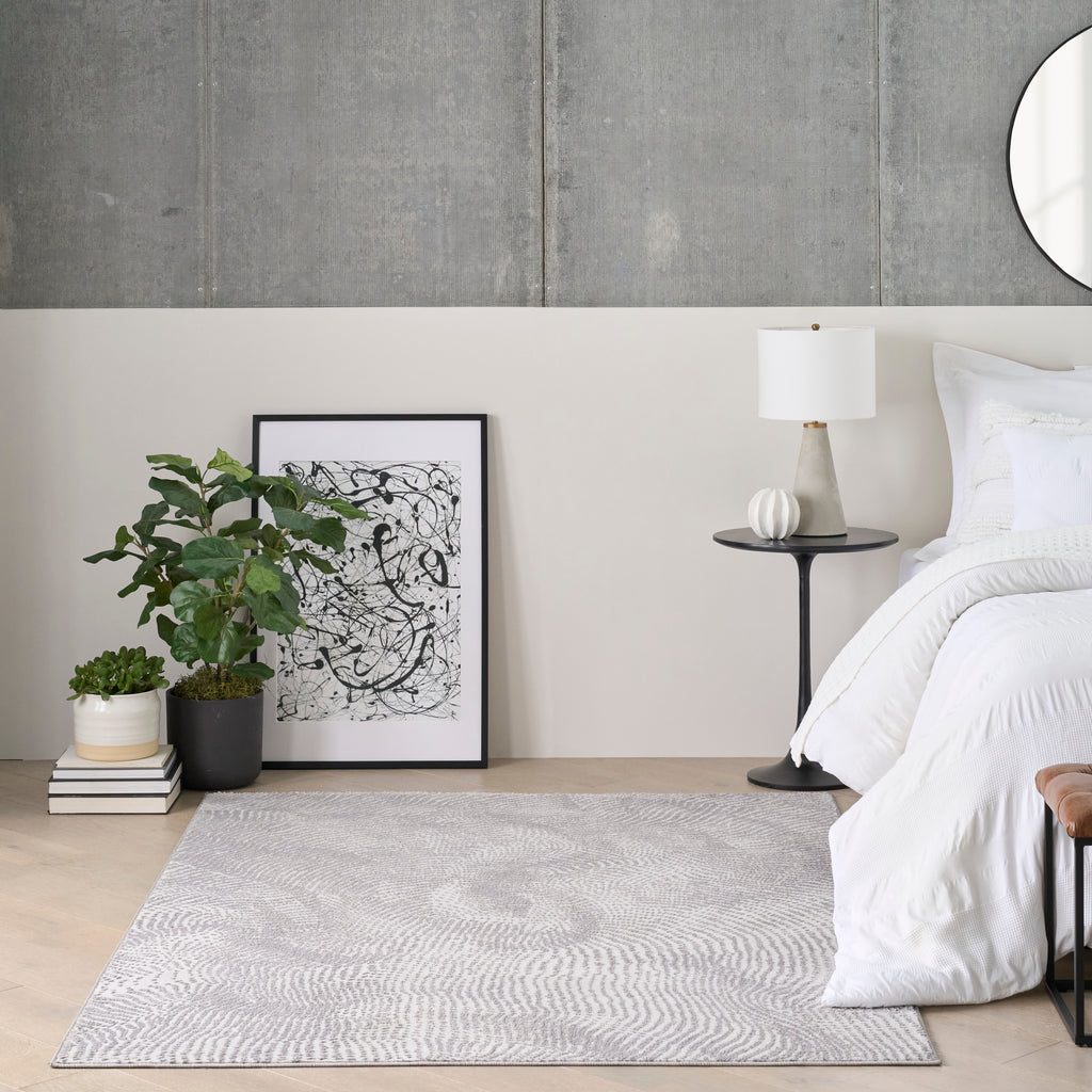 nourison central park west cep01 grey rug