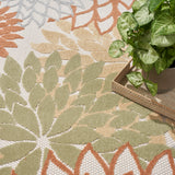 nourison aloha alh05 ivory multicolor rug