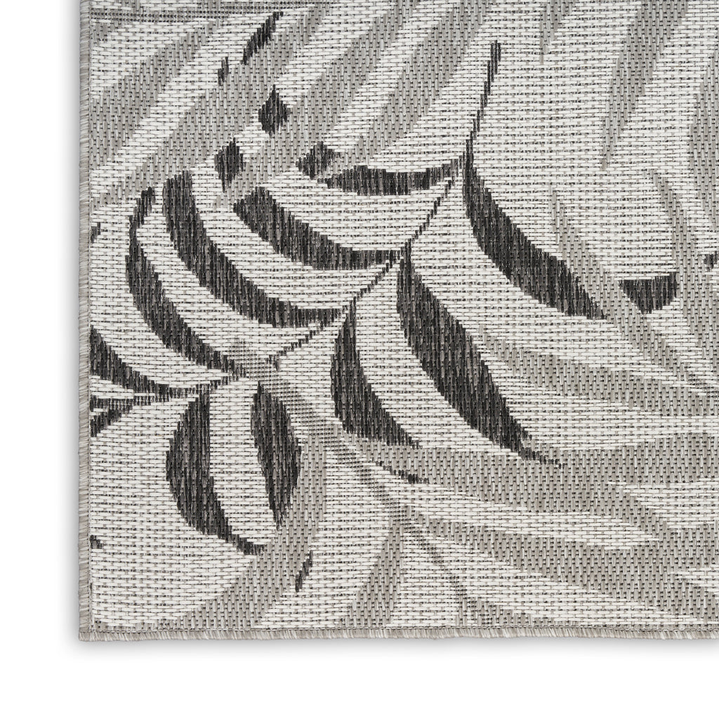 nourison garden oasis goa01 grey rug