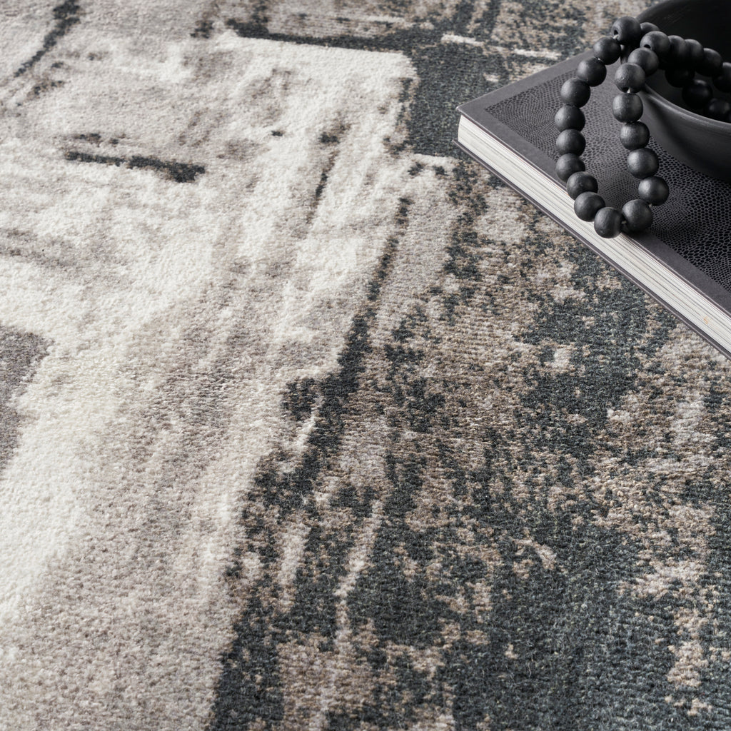 nourison twilight twi30 grey ivory black rug