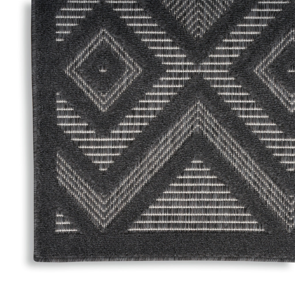 nourison versatile nrv01 charcoal black rug