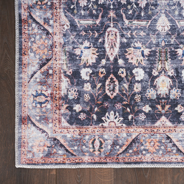 nourison grand washables grw06 navy ivory rug