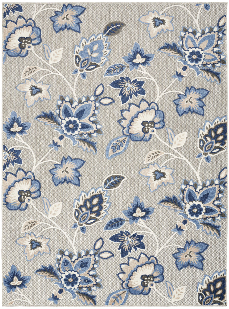 nourison aloha alh31 blue grey rug