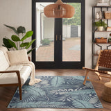 nourison garden oasis goa02 navy rug