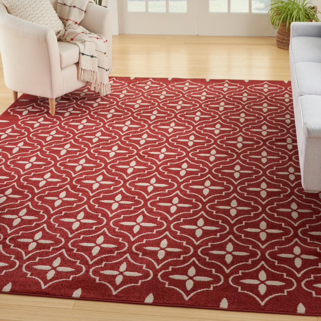 nourison nourison essentials nre04 brick ivory rug