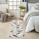 nourison elation etn11 ivory grey rug
