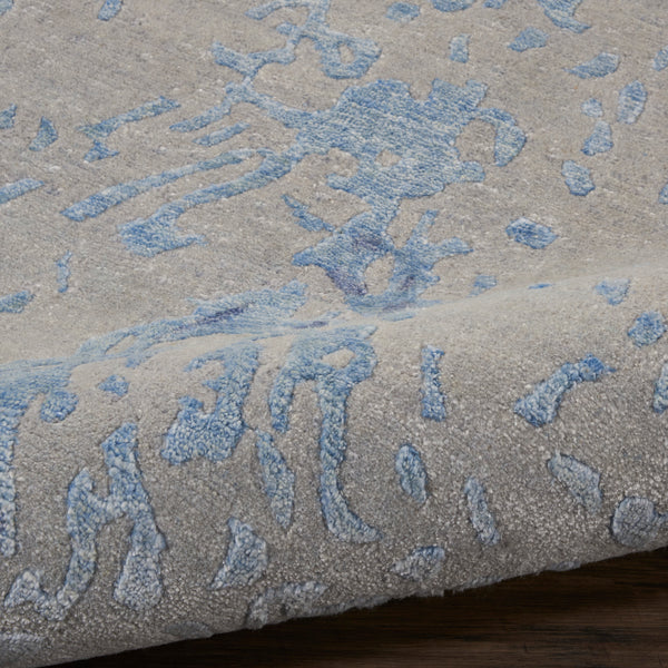 nourison silk shadows sha18 grey blue rug