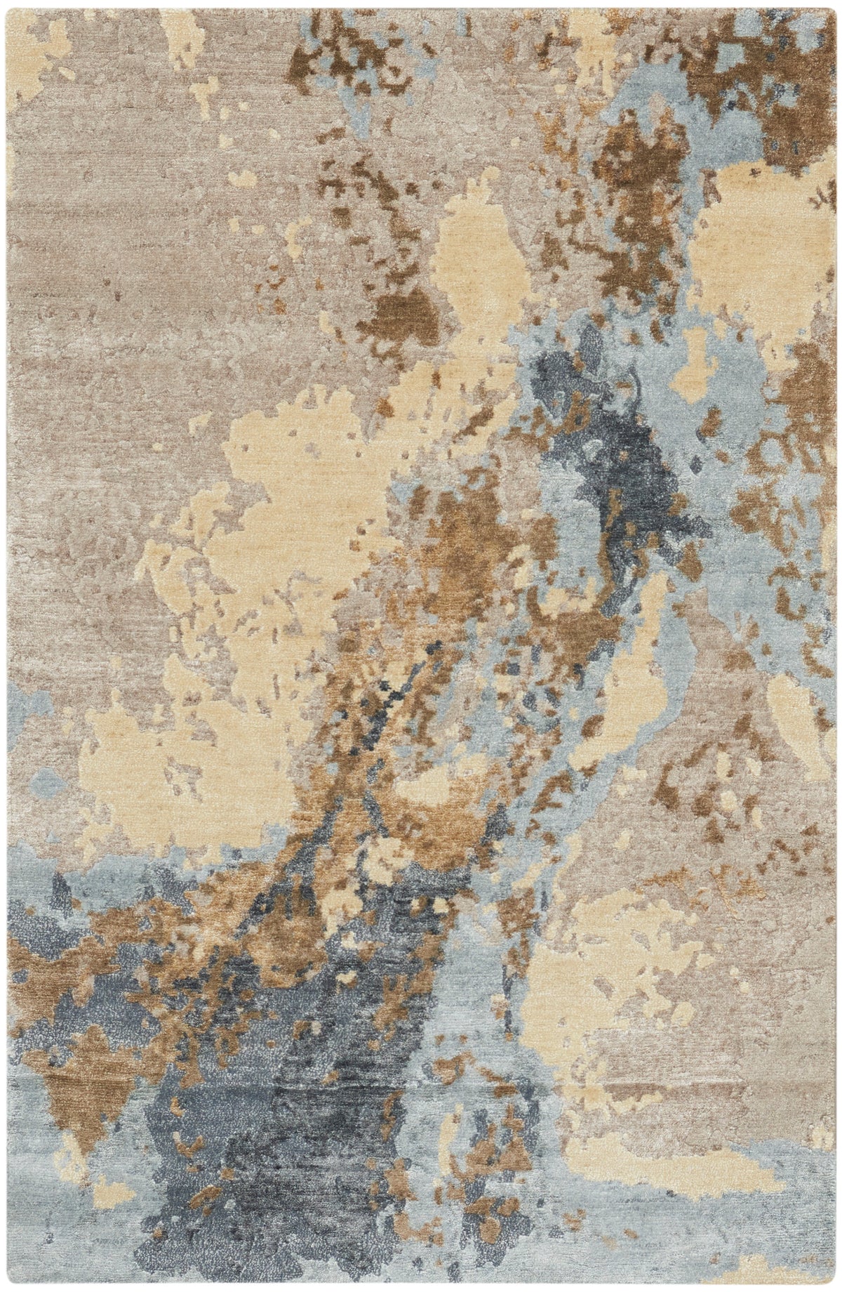 nourison silk shadows sha23 beige blue rug