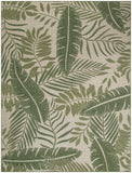 nourison garden oasis goa02 ivory green rug