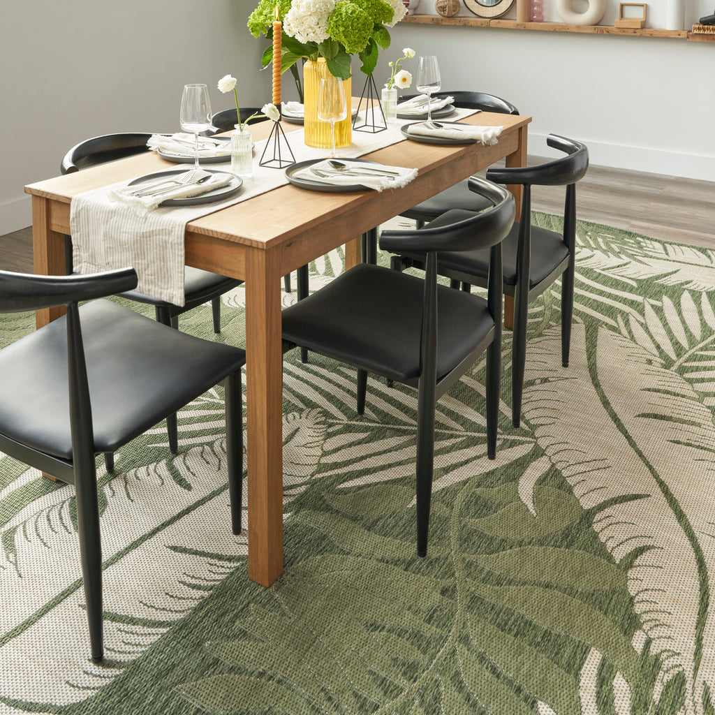 nourison garden oasis goa02 green ivory rug