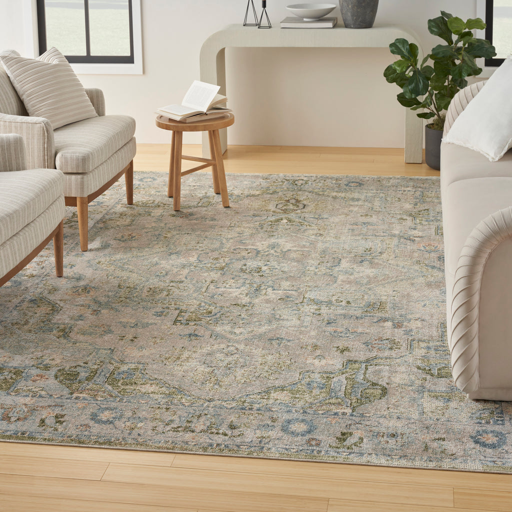nourison astra machine washable asw12 blue green rug