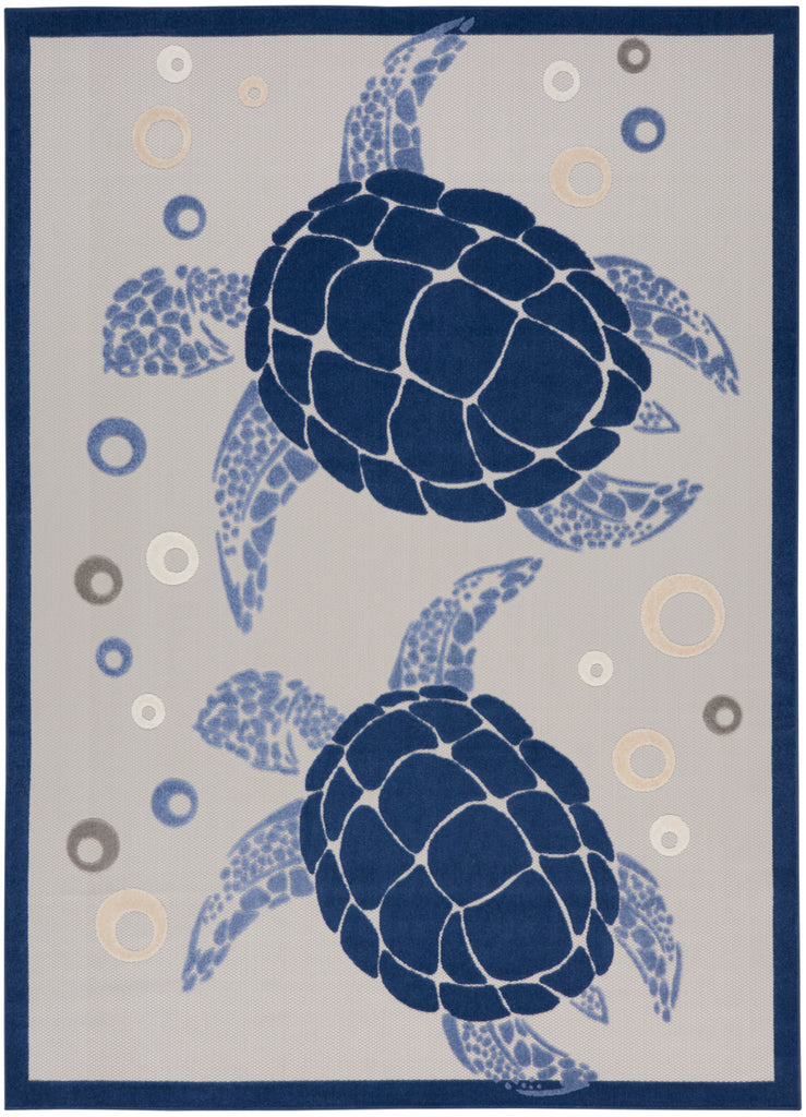 nourison aloha alh27 navy blue rug