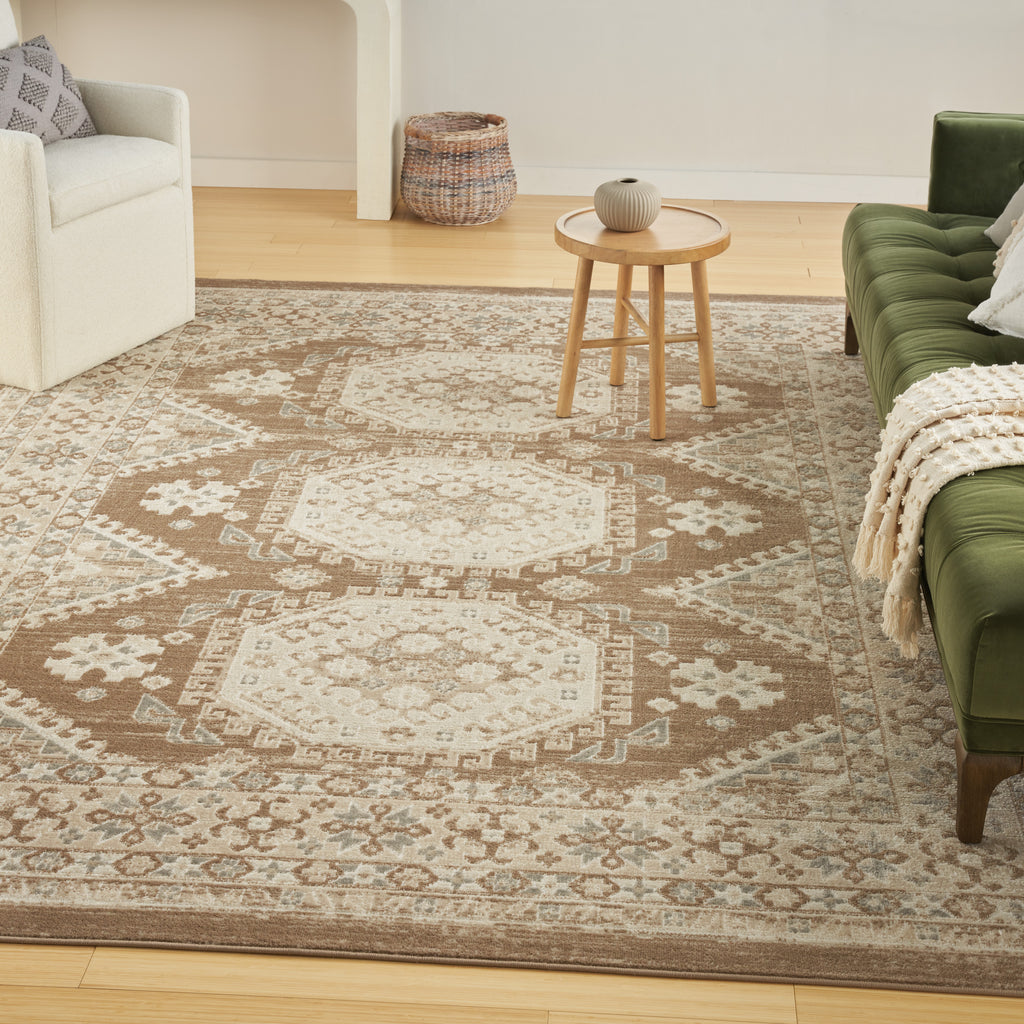 nourison serenity home srh01 ivory mocha rug
