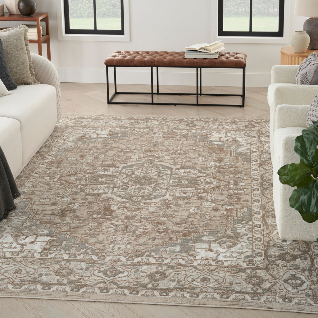 nourison quarry qua05 beige rug