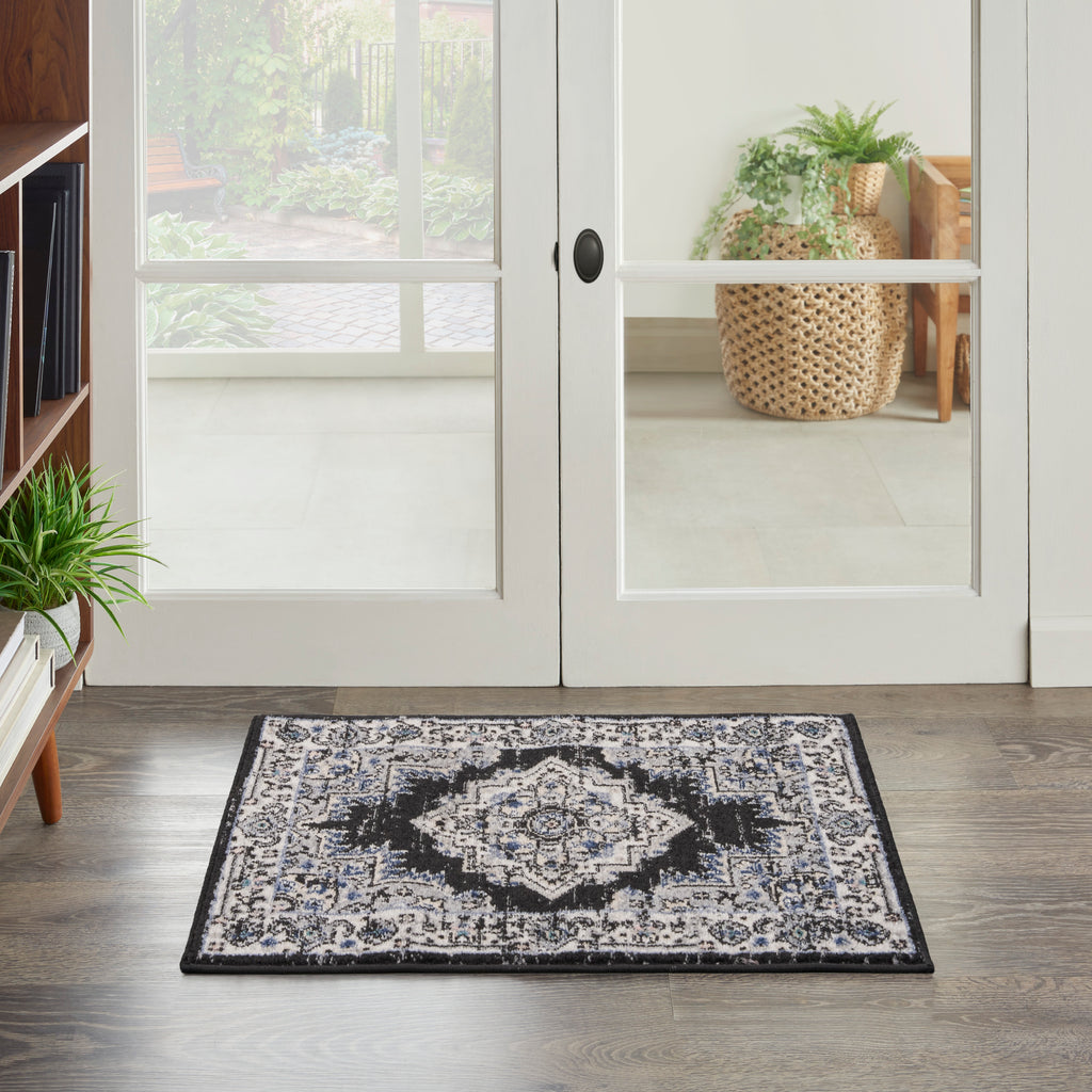 nourison passion psn03 black ivory rug