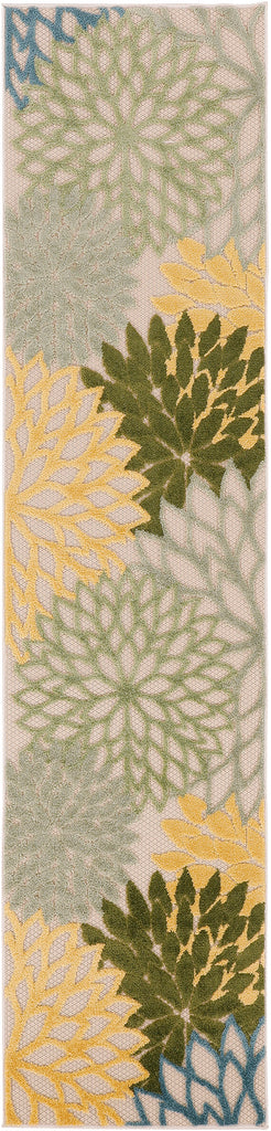 nourison aloha alh05 green multicolor rug
