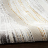 nourison glitz glz21 grey gold rug
