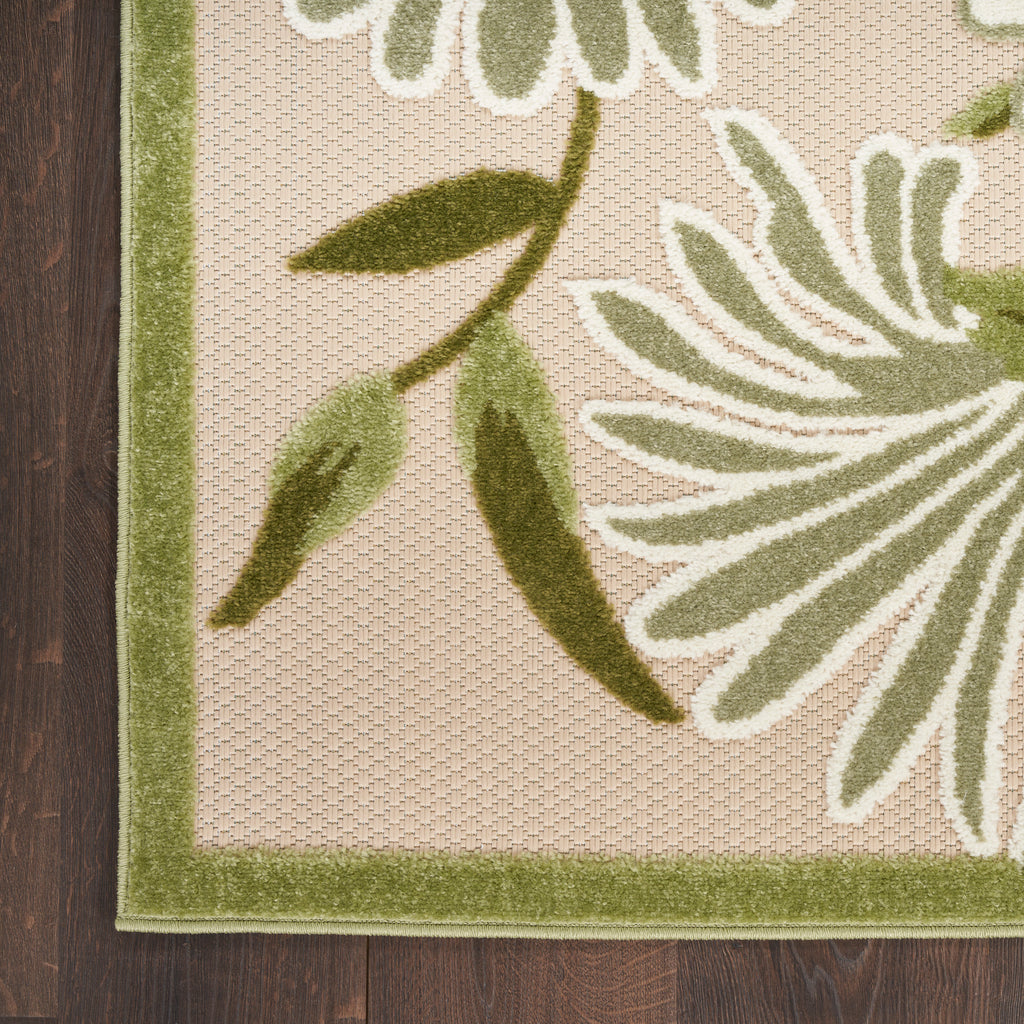 nourison aloha alh33 ivory green rug