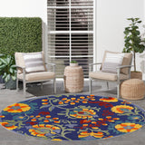 nourison aloha alh17 navy multicolor rug