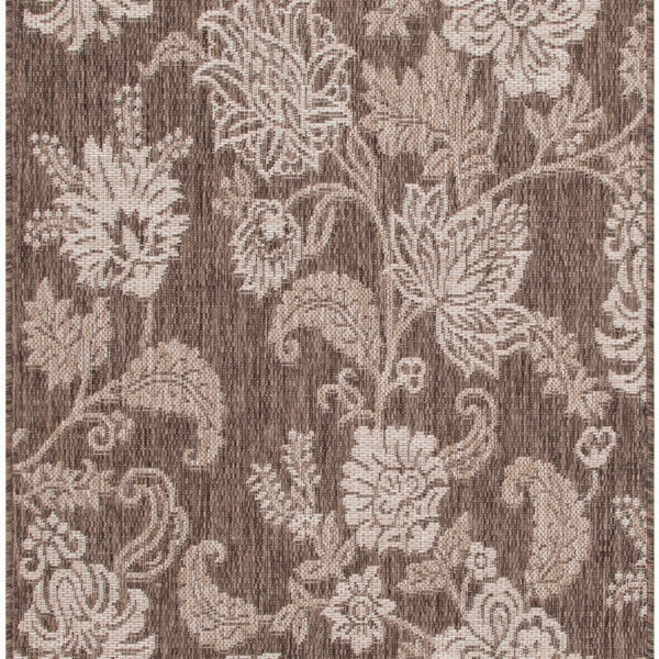 nourison garden oasis goa03 mocha rug