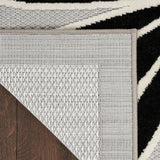 nourison aloha alh33 black white rug