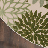 nourison aloha alh05 ivory green rug
