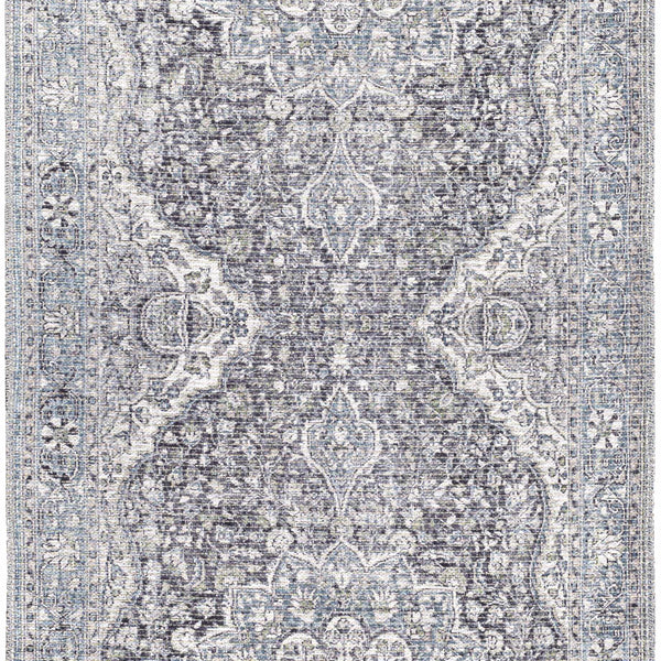 Hauteloom Tavas TAVA Charcoal Machine Made Chenille-Polyester Rug