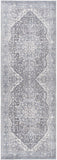 Hauteloom Tavas TAVA Charcoal Machine Made Chenille-Polyester Rug