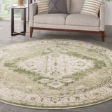 nourison astra machine washable asw11 ivory green rug