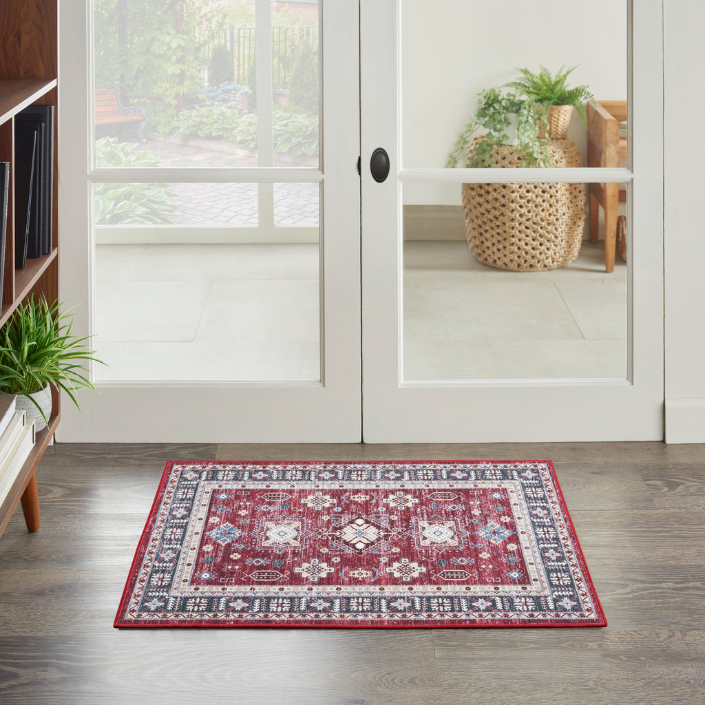 nourison fulton ful03 red rug