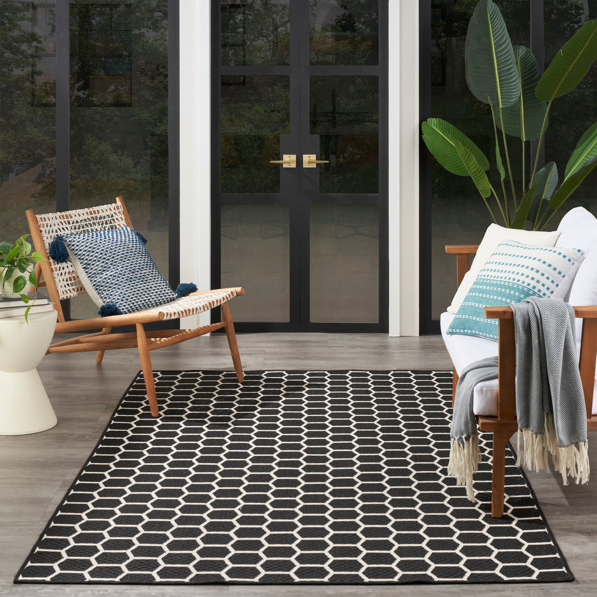 nourison twist reversible tws01 black rug