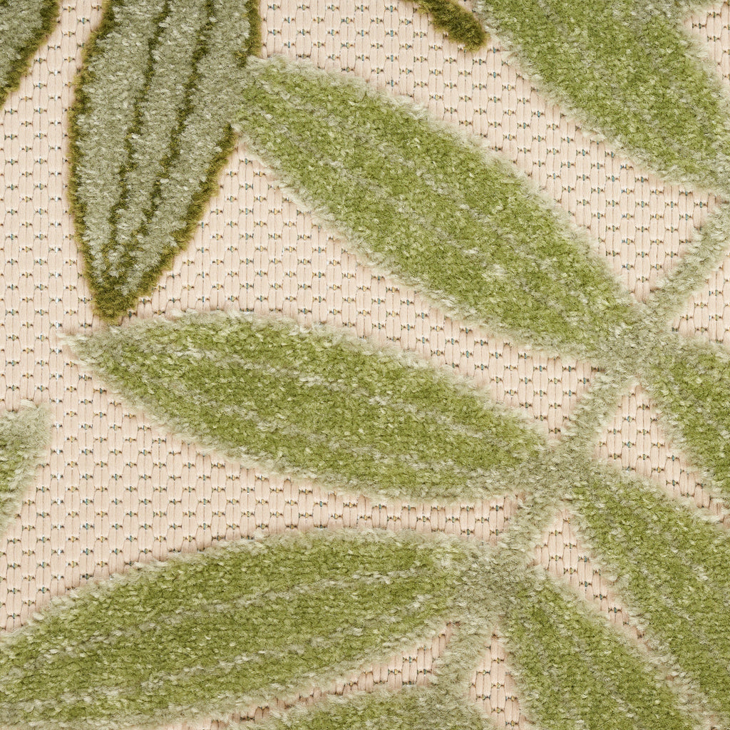 nourison aloha alh18 ivory green rug
